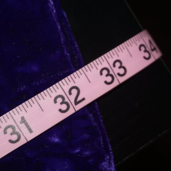 Vintage 80s Crushed Velvet Off Shoulder Dress - Picture 11 of 11